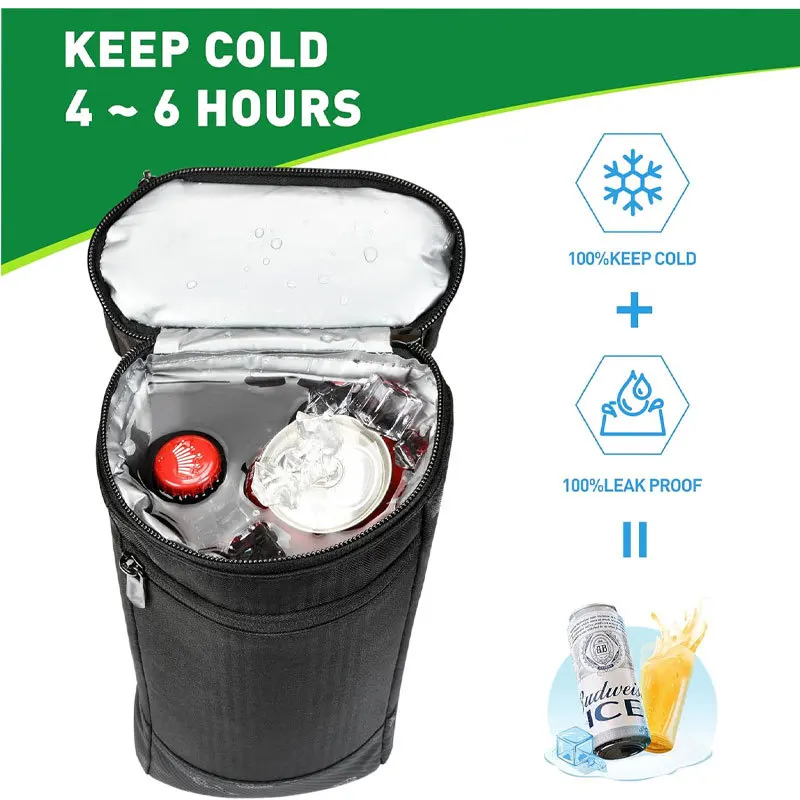 Waterproof Multi-functional Storage Cooling Bag 5 Cans Insulated Cooler Sleeve for Drinks Lightweight Golf Cooler Bag