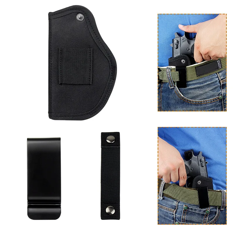 IWB Universal Waist Belt Concealed Carry Removable Tactical Bags Waterproof Gun Case Holder Gun Black Holster Holder