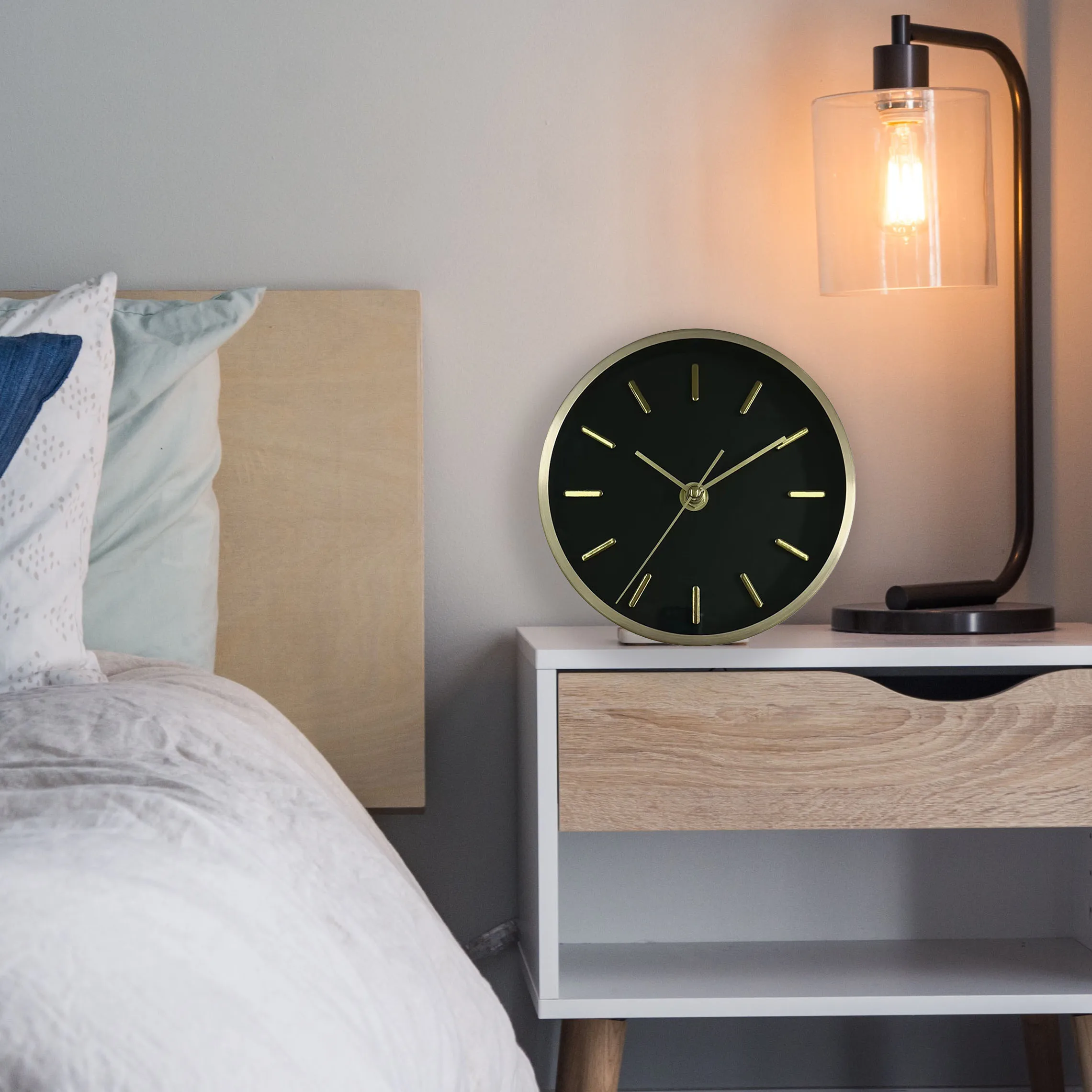 6inch Table clock simple Quartz 3D modern wall clocks simple design