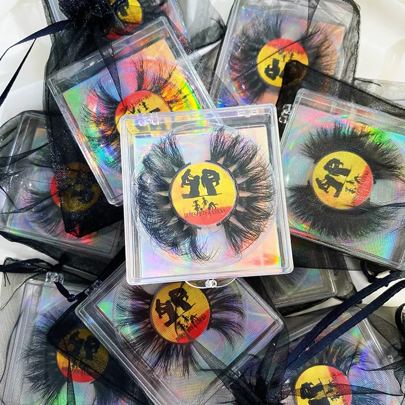 
wholesale eyelash faux mink eyelashes vendor 25mm fluffy custom logo square eye lashesh lashpackaging box case 