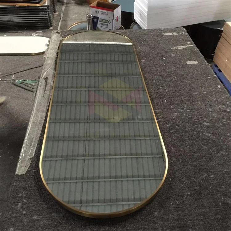 Wholesale Modern  Mirror for Bathroom Wall Mounted Large Welding Stainless Steel Frame Mirrors Mirrors Factory