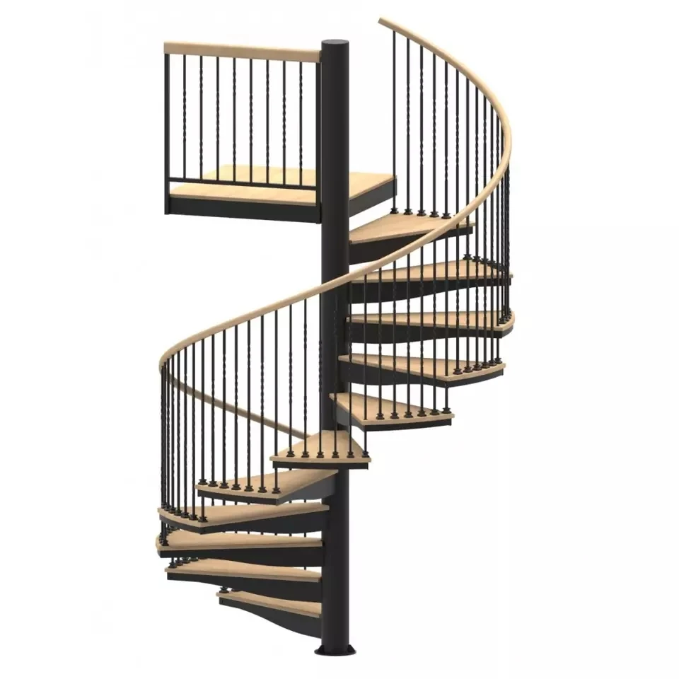 Modern Design indoor wrought iron spiral staircase price for small space