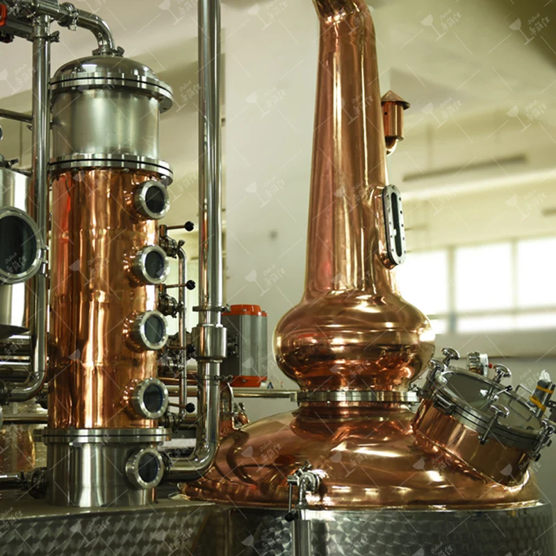 Twins Pot Red Copper Stills Distillery Alcohol Distiller Equipment Alcohol Copper Pot Still Distiller For Moonshine Pot Still