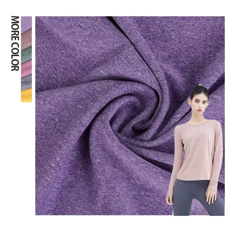 180GSM solid plain dye knitted 92% polyester 8% spandex cation single jersey function sport wear fabric for sport t shirt