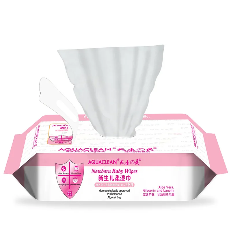 80 листов нетканых детских влажных