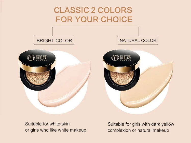 In Stock Cosmetic Makeup BB & CC Cream Korea Natural Organic Concealer Whitening Brightening Air Cushion CC Cream