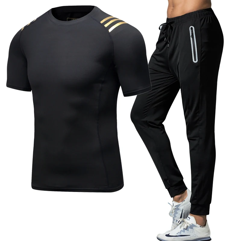 Одежда для тренировок с логотипом на заказ спортивные комплекты тренажерного зала и фитнеса мужчин костюм бега костюмы мужская спортивная одежда