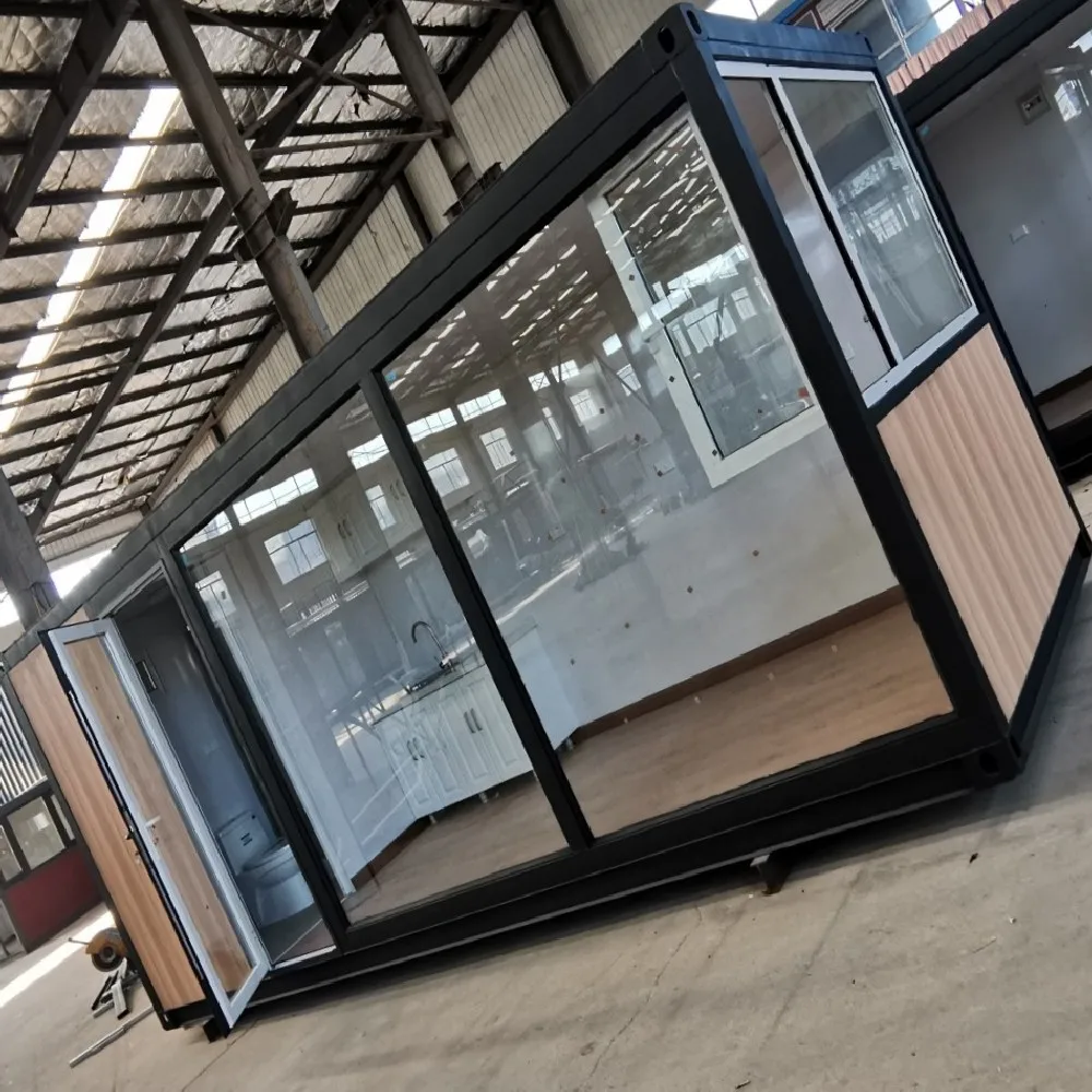 Китай недорогая Современная 20-футового контейнера корпус, сборный дом-контейнер с недавно декоративная деревянная дверь комнаты солнца