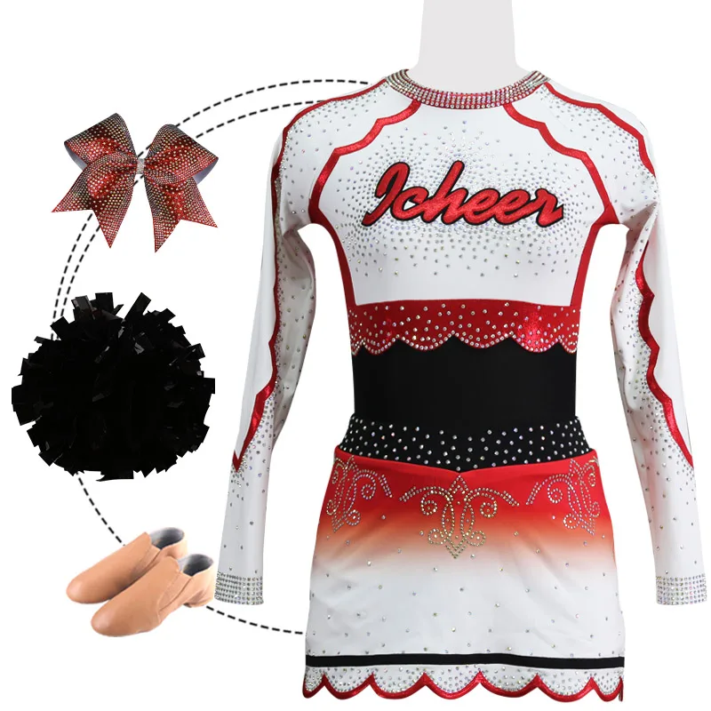 Top Quality Cheer Dance New Trend Crop Top Cheerleading Uniforms Custom Kids Cheerleading For Girls Youth Uniforme Cheerleading