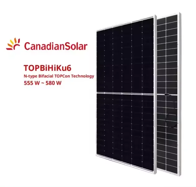 Canadian TOPHiKu6 144cells N-type TOPCon Technology Solar Panels 560W 565W 570W 575W 580W PV Panels with CE/TUV/IEC