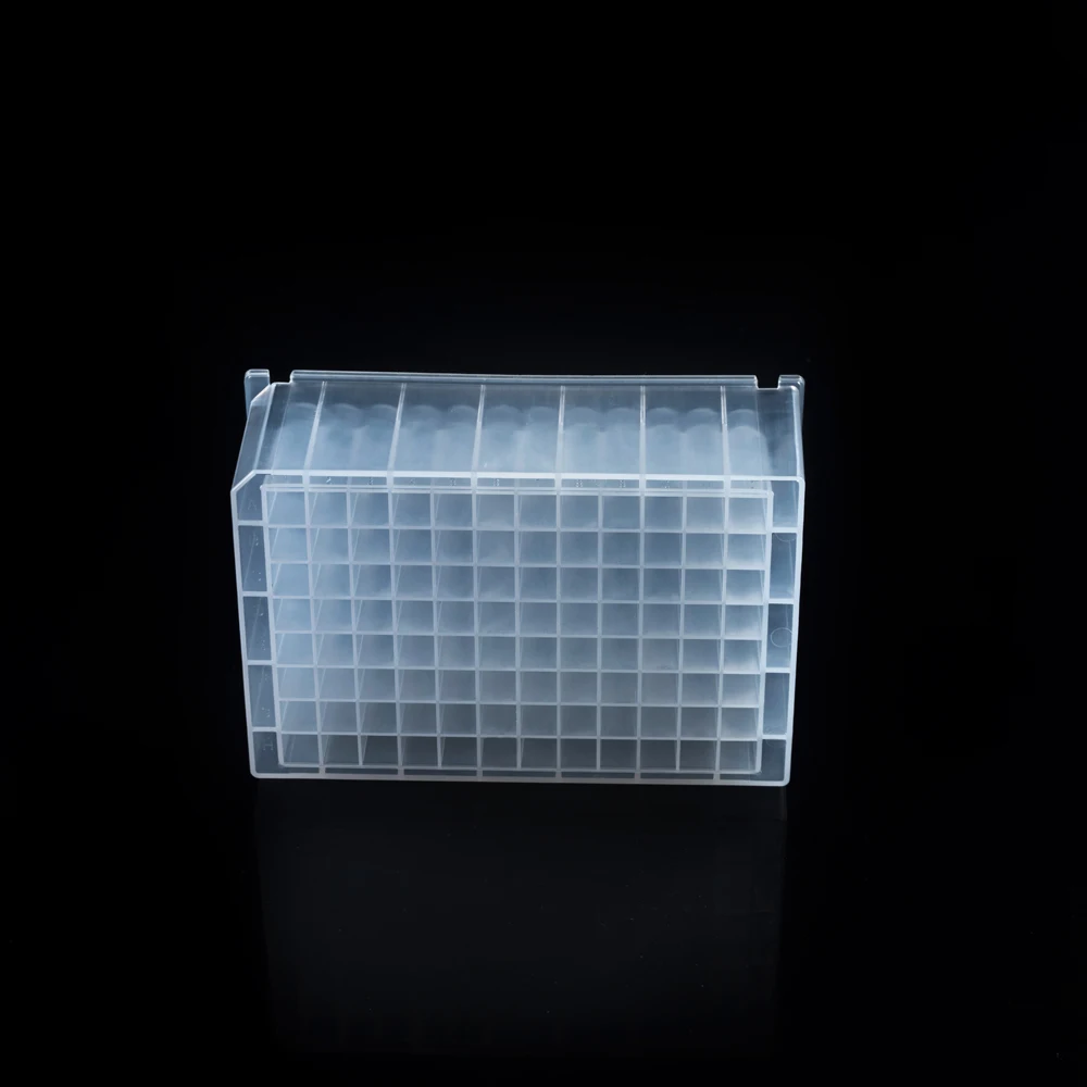 Medical laboratory DNA test instrument 2.2ml deep well 96 plate  V bottom with transparent PP virgin material