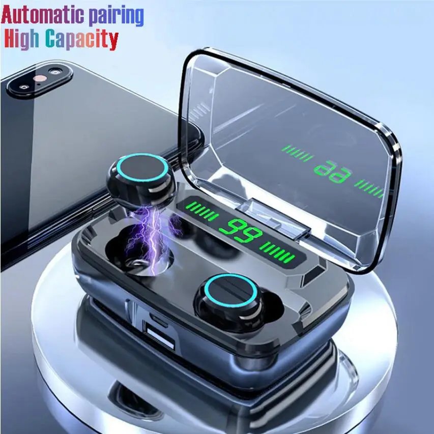 
Tws earphone wireless ear phone handfree ear pods boat phone buds earbuds gaming headset For M11 Bluetooths headphones M12 