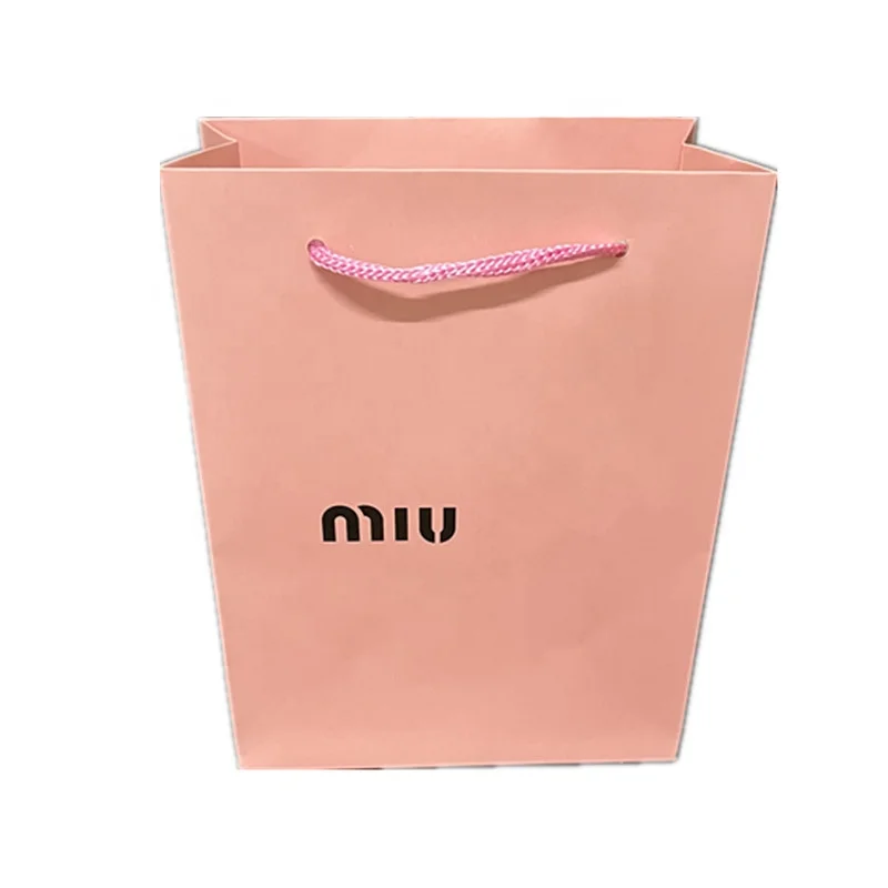 Hot Sale Factory Price Custom Color Shopping Bag Black Magenta Pink Eco-friendly Custom Logo Gift Paper Bag