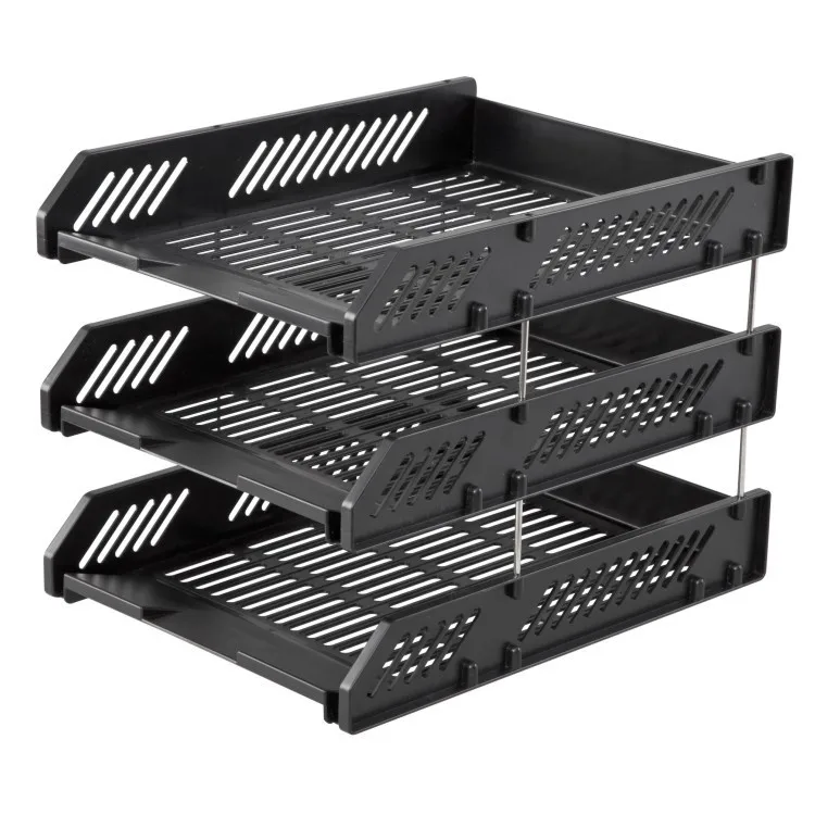 Comix Office Stationery Strong Stable 3 Layer plastic Desk Organizer File Tray Letter Tray Document tray