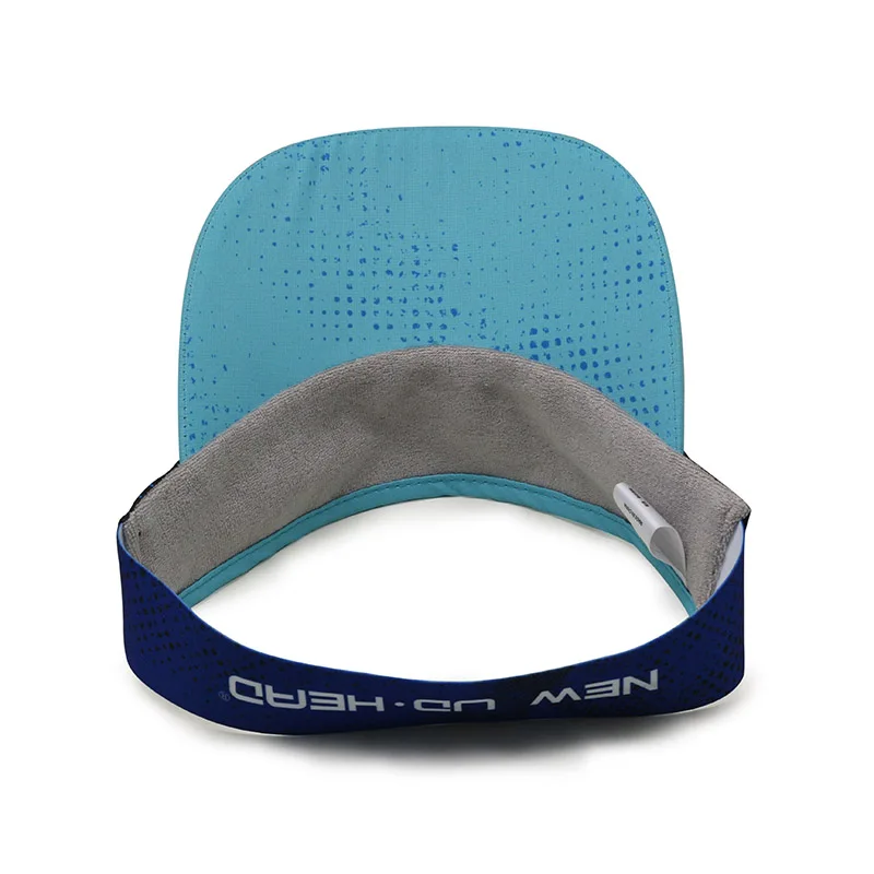 Outdoor Running Visor Hat Sublimation Print Elastic Back Visor Customized Logo Visors