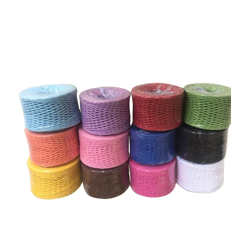 Natural Raffia Rolls Colored Raffia Paper Ribbon Rope for Gift Box Packing