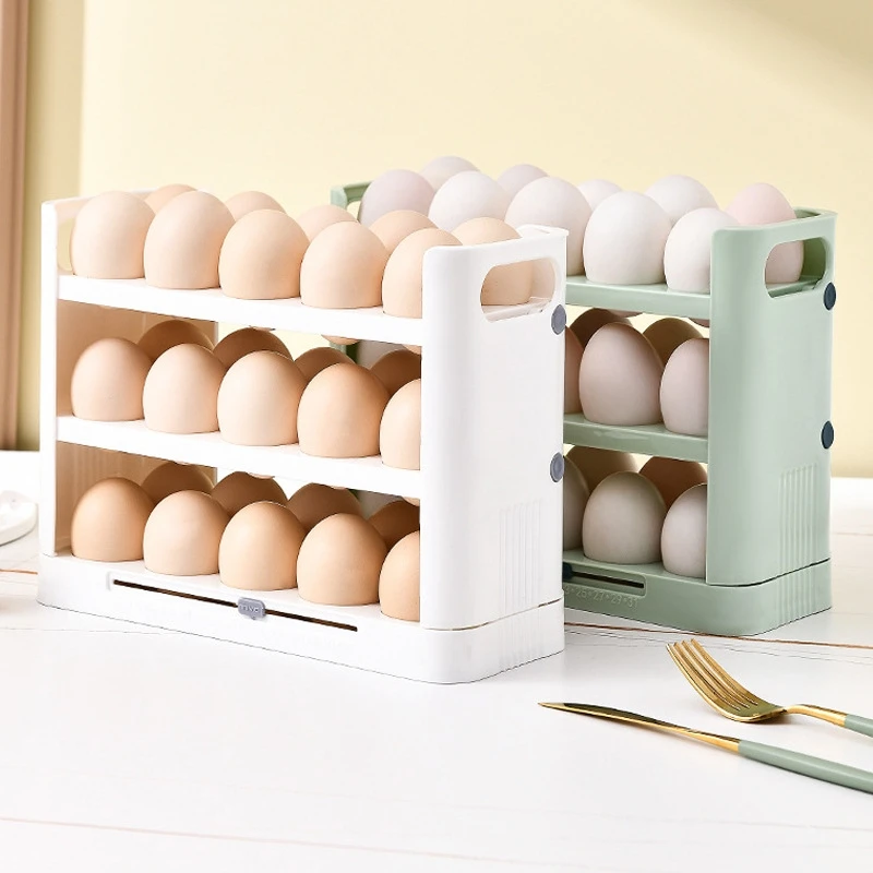 Refrigerator Side Door Egg Organizer Reversible Egg Tray Home Fridge Storage Shelf Eco-friendly