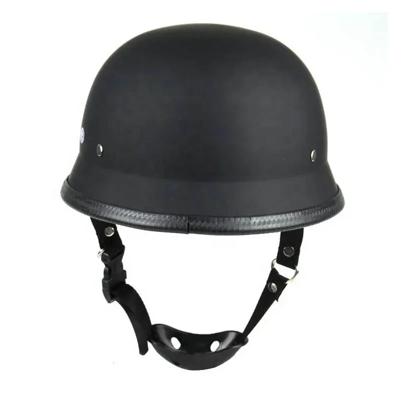 Black motorcycle Novelty safety helmet racing helmet removable and washable lining half helmet in German Style