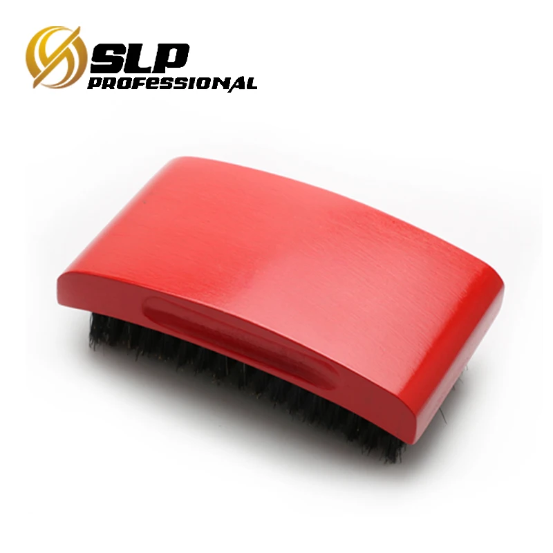 Red& blue 360 wave Wooden beard brush with natural boar bristle beard styles for men beard grooming