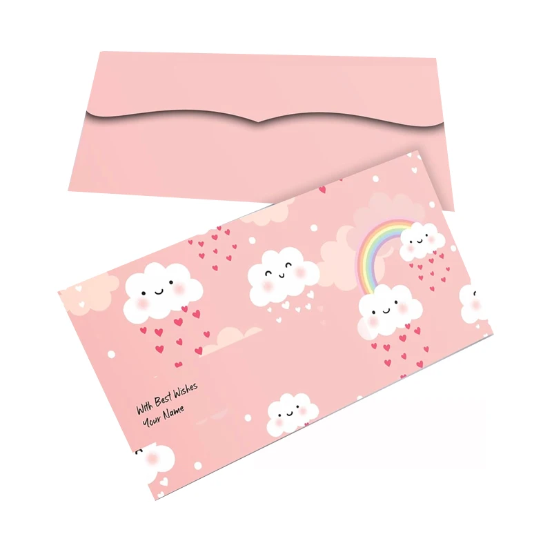 Full Color Design Printed Custom Coated Paper Lucky Money Envelopes Children Gift Envelopes for Thank You Card
