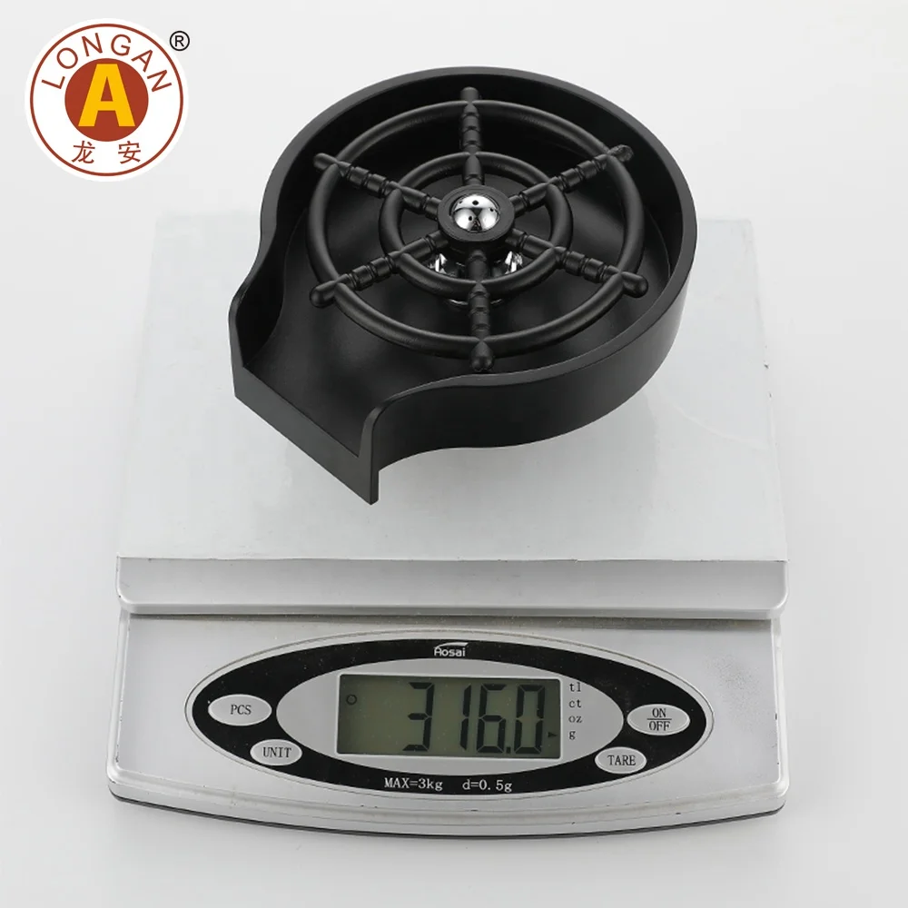 Custom Logo Counter Top Pitcher Sink Automatic Cup Washer Glass Rinser Cleaning for Machine Bar Accessories