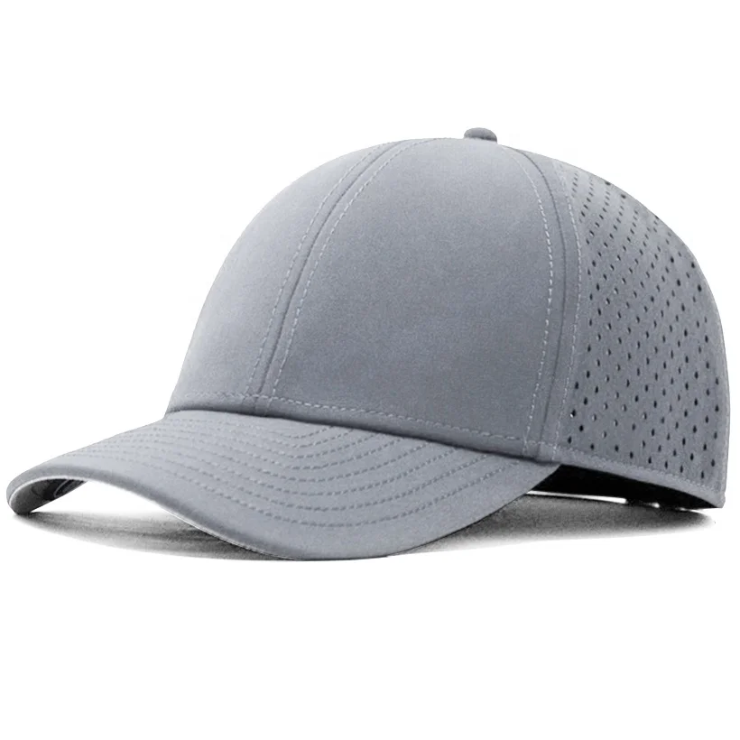 Custom Design Quick Dry Breathable Polyester Laser Holes Sports Cap Perforated Snapback Hat Cap