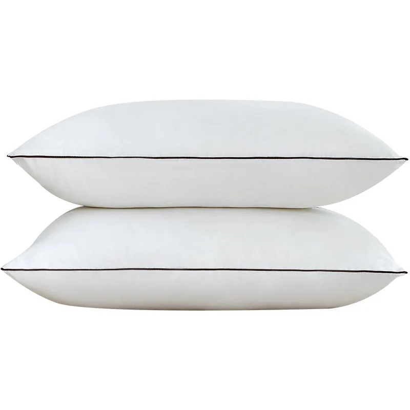 Embossed White Cushion Pillow Soft Supportive Luxury Pillow Hotel Quality Bed Pillows For Adults Men Women