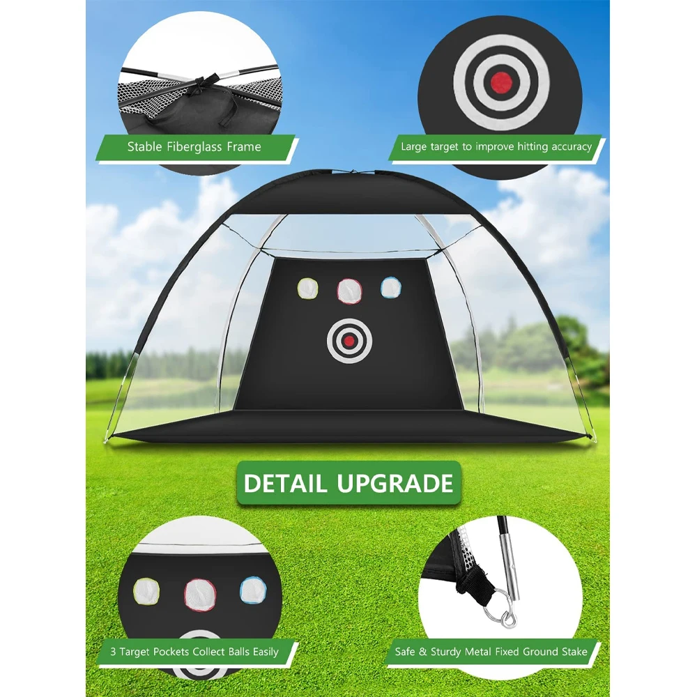 High Quality  Indoor Outdoor Chipping Golf Swing Training Aids Portable Training Golf Net Golf Hitting Net