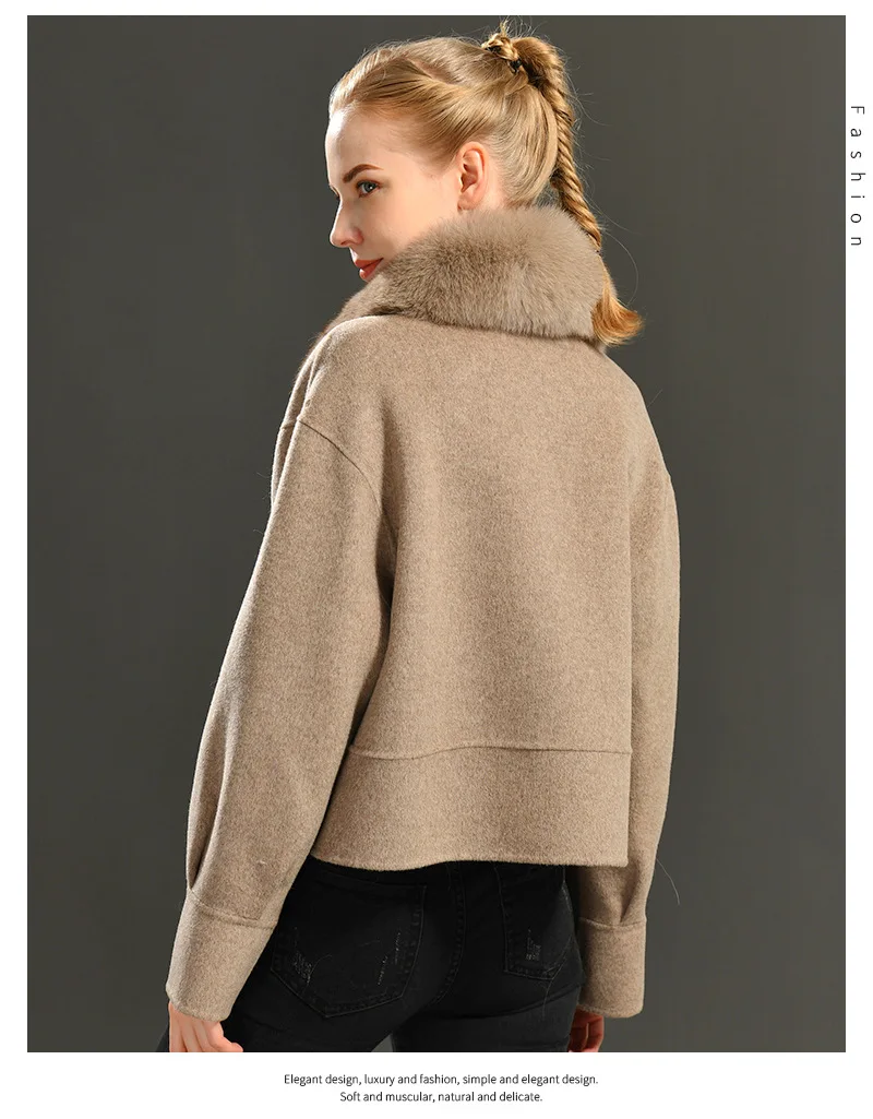 Custom Double-face Outdoor Jackets Reversible Real Fur Collar Vintage Fashion Luxury Elegant Outwear Jacket For Women Winter