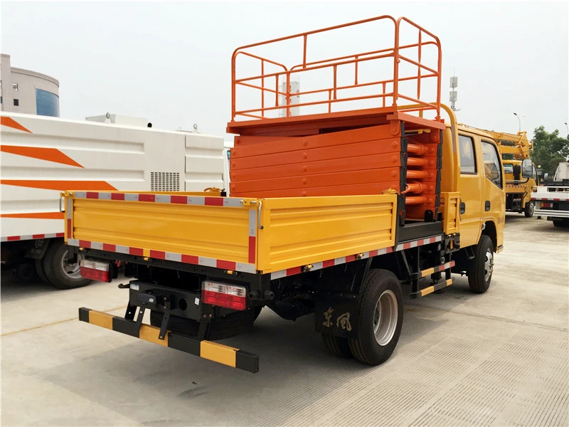 Vertical lift aerial work truck with Platform High-altitude Telescopic Boom Operation Truck