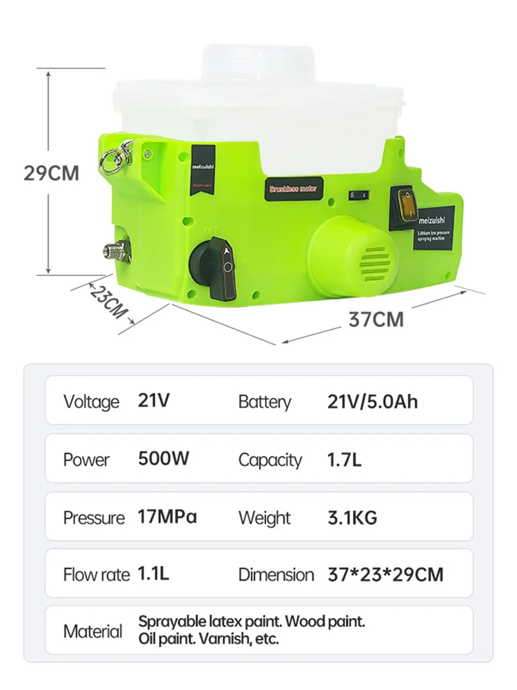 2023 Latest Small Cross Package Paint Spraying Machine 1.7L  Household Repair Spraying Machine