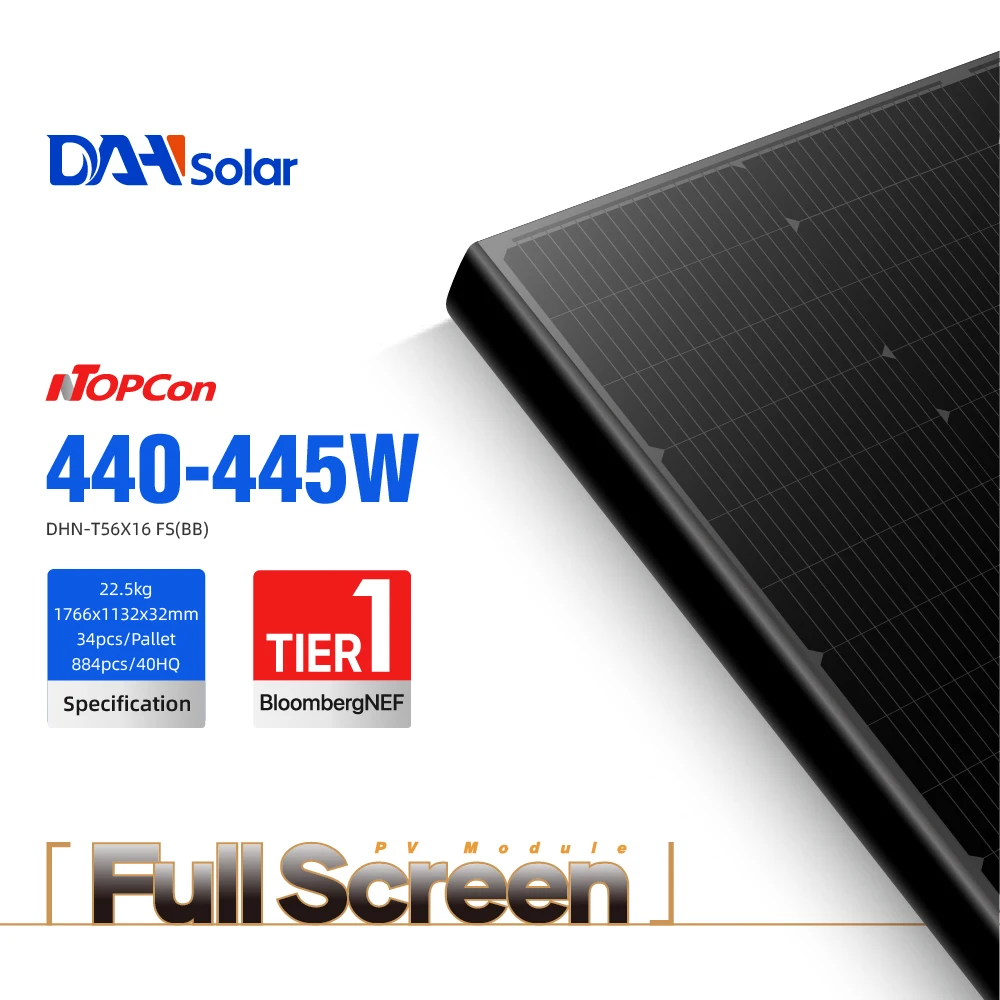 Wholesale Price Solar Panels 425W 425 Watt Home Monocrystalline Black Frame Panneau Solaire