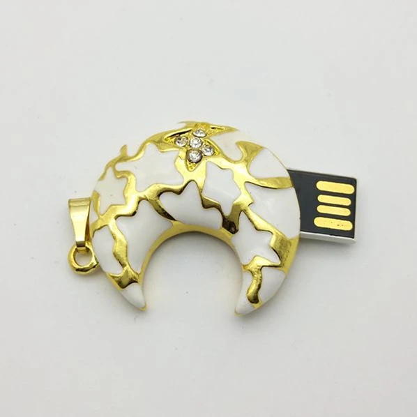 Симпатичные с подвеской в виде полумесяца и USB флэш-накопитель в форме Тапочки ювелирные изделия USB флеш-диск 8 Гб карта памяти езды на автомобиле
