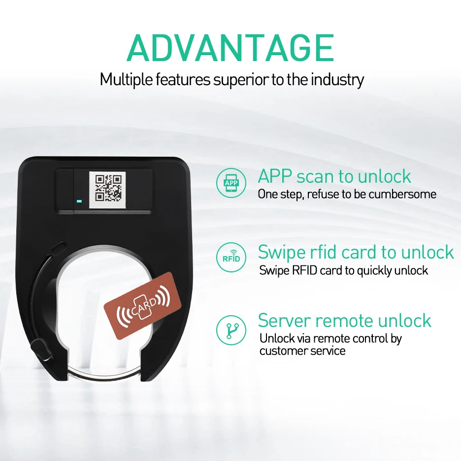 Remote Controlled Public Bike Solution System Ebike Sharing Management Software Featuring GPS Tracking Share Bicycle Lock