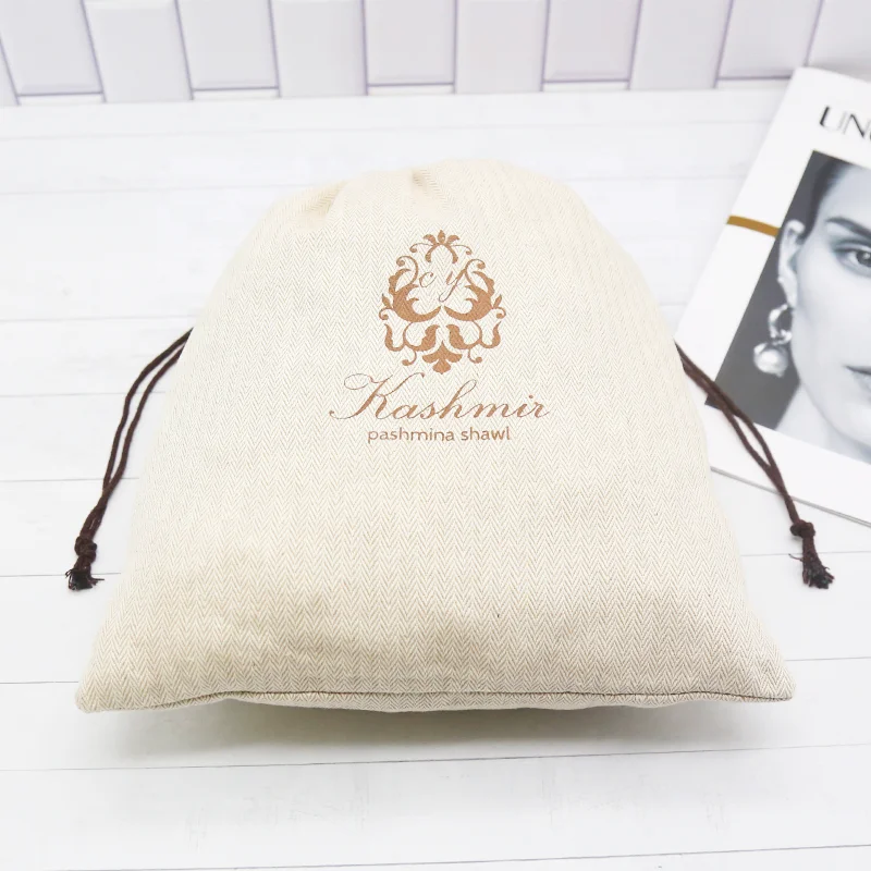 Cotton Pouch Drawstring Dust Bag Gift Package Beautiful Pattern Custom Design Promotion Logo Reusable Organic Muslin Cloth