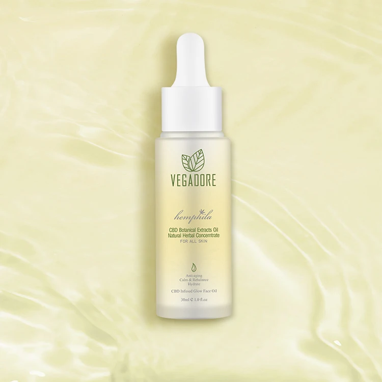 Low MOQ  Pure 100% Natural Full Spectrum organic Canabid Hemp face oil
