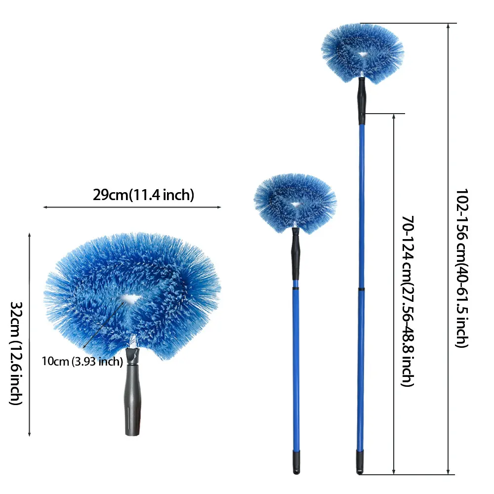 Ceiling Duster Removable Ceiling Fan Blade Cleaner with Telescoping Extension Pole Multifunctional for Cleaning Wall Door Window