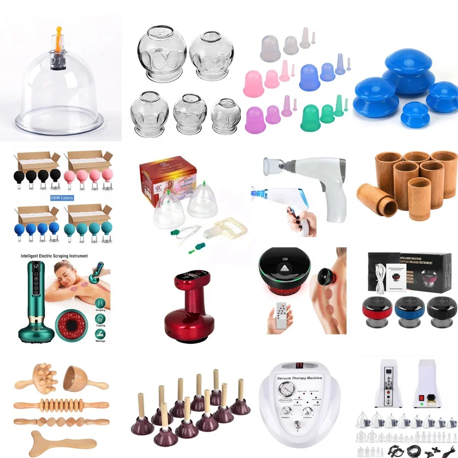 Good Quality 20*10CM Hijama Cups Wholesale Cupping Therapy Suction Pump Gun