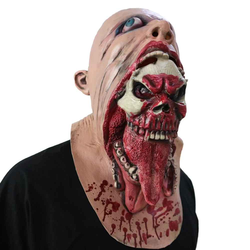 Halloween Horror Charlie Man-eating Mask Professional Costume Display Scary Masks Latex halloween Joker Mask  Halloween Headgear
