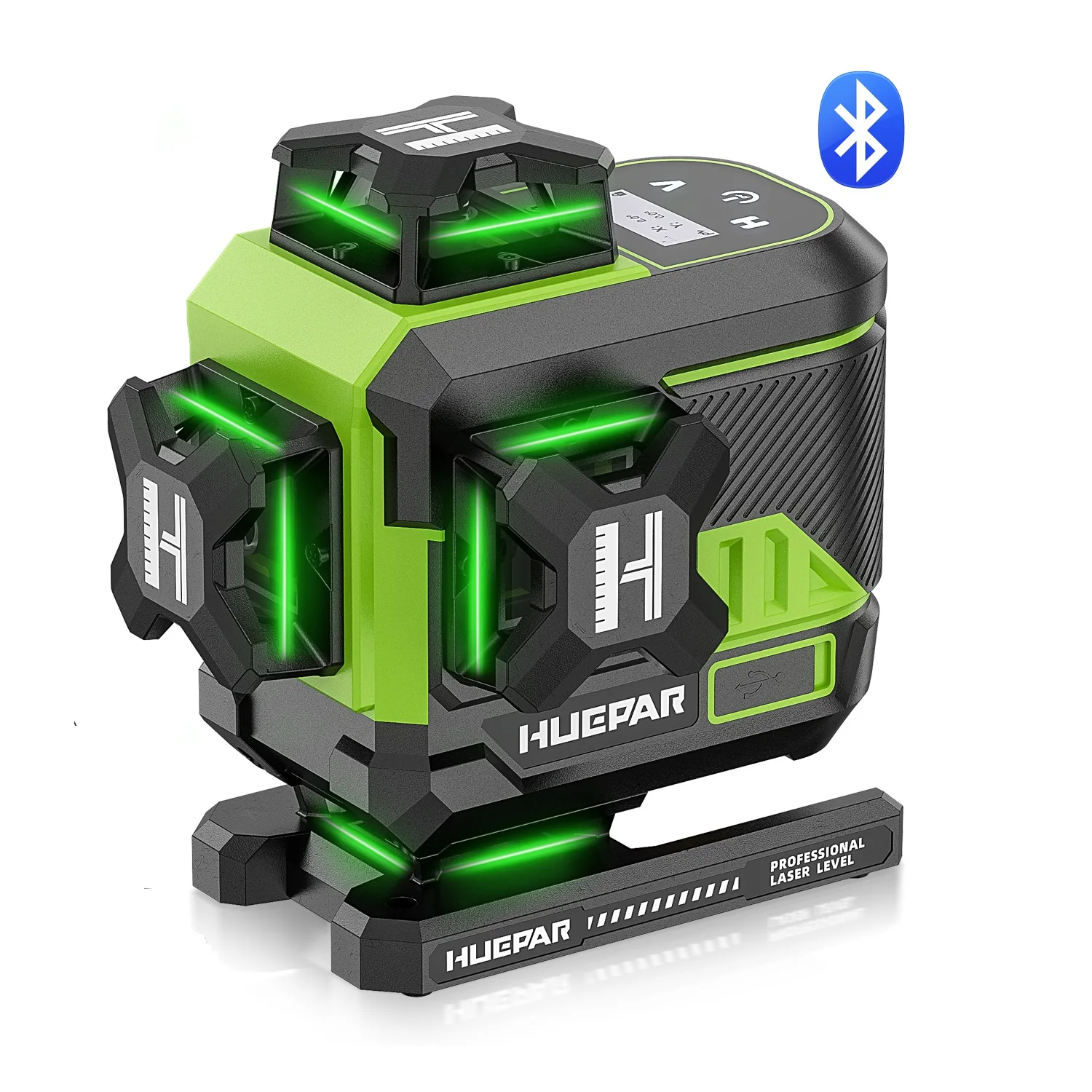 Huepar Z04CG 16-линейный лазерный уровень 360 самовыравнивающийся горизонтальный наружный автоматический вращающийся Bluetooth-соединение