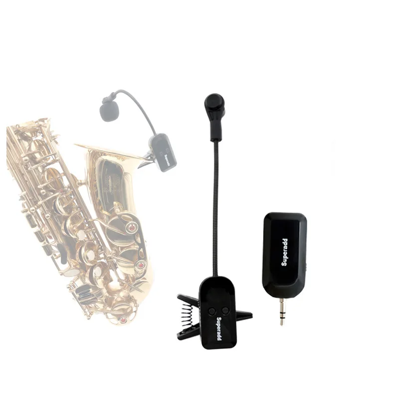 Multi function trumpet wireless microphone saxophone clarinet professional pickup stage performance  microphone