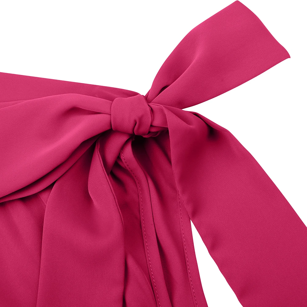 2022 fit and flare latest design solid color one shoulder dresses summer womens dresses