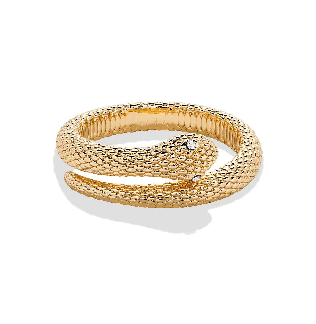 Milskye personality fashion fine jewelry for women 925 silver 18k gold tail contact snake rings