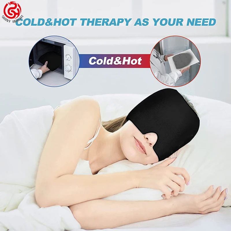 Шапка для снятия головной уборки от мигрени, гелевый головной убор для холодной терапии, шапка для снятия напряжения, отечности, глаз, для снятия симптомов мигрени