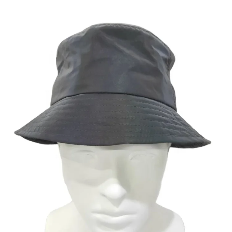 Customized high quality fashion luxury holographic colorful rainbow reflective fisherman hat outdoor reflective sun hat