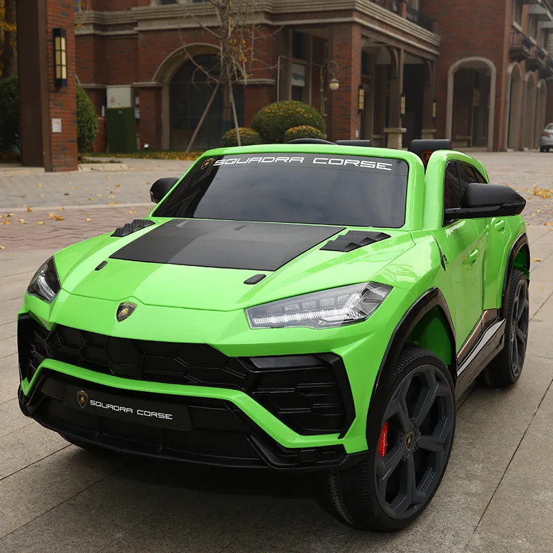 2022 Licensed double open door Children electric car/12V battery four-wheel drive two-seat electric kids car with swing function