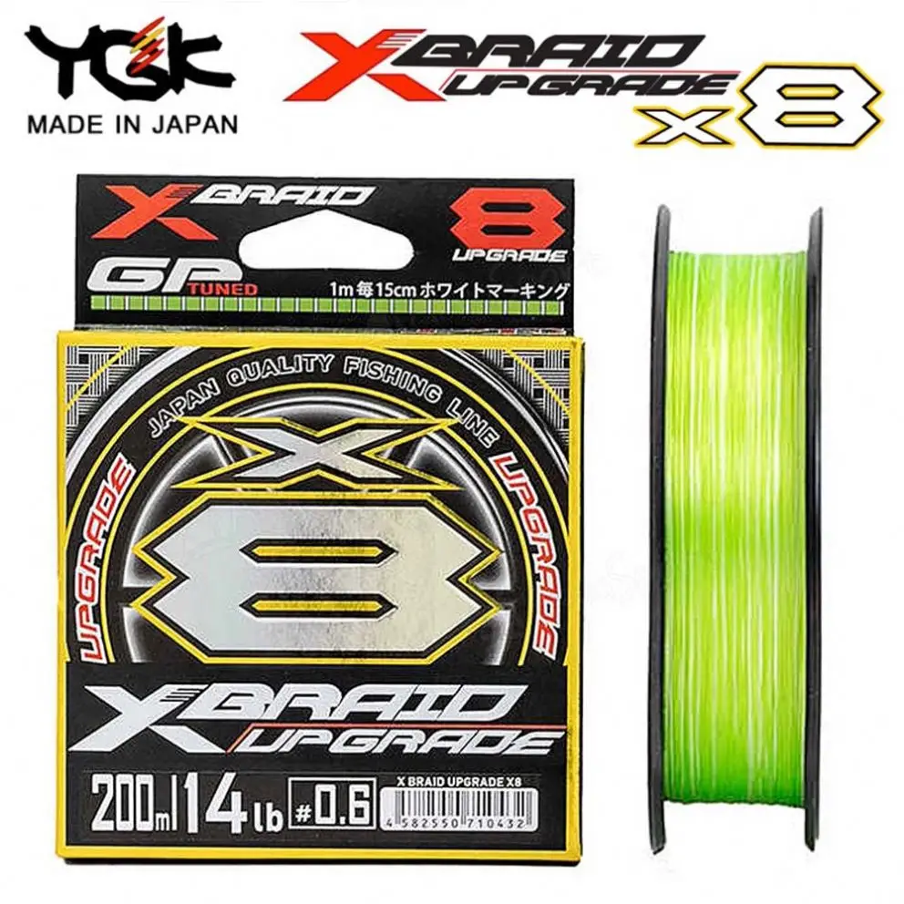 Length:150M and 200M, Size:14-50lb Japan 8 Strands Multifilament YGK original X-Braid Upgrade X8 8 Braided Fishing Pe Line