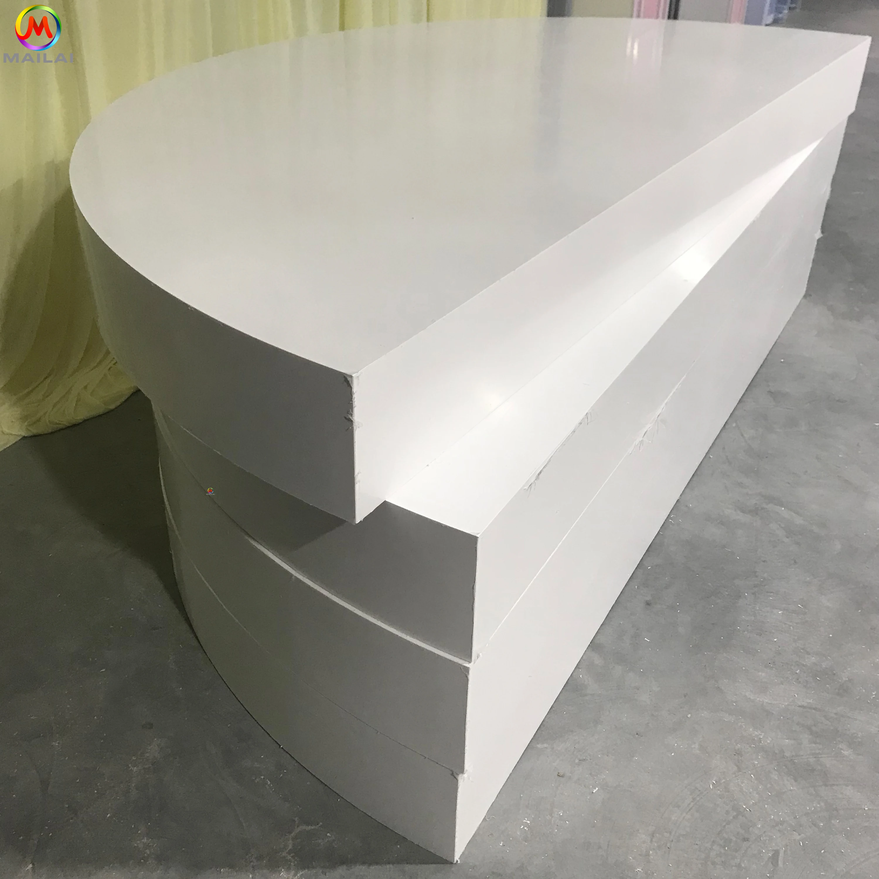 Wedding Supplies Round Wedding Stage Floor Decoration Acrylic Backdrop For Wedding