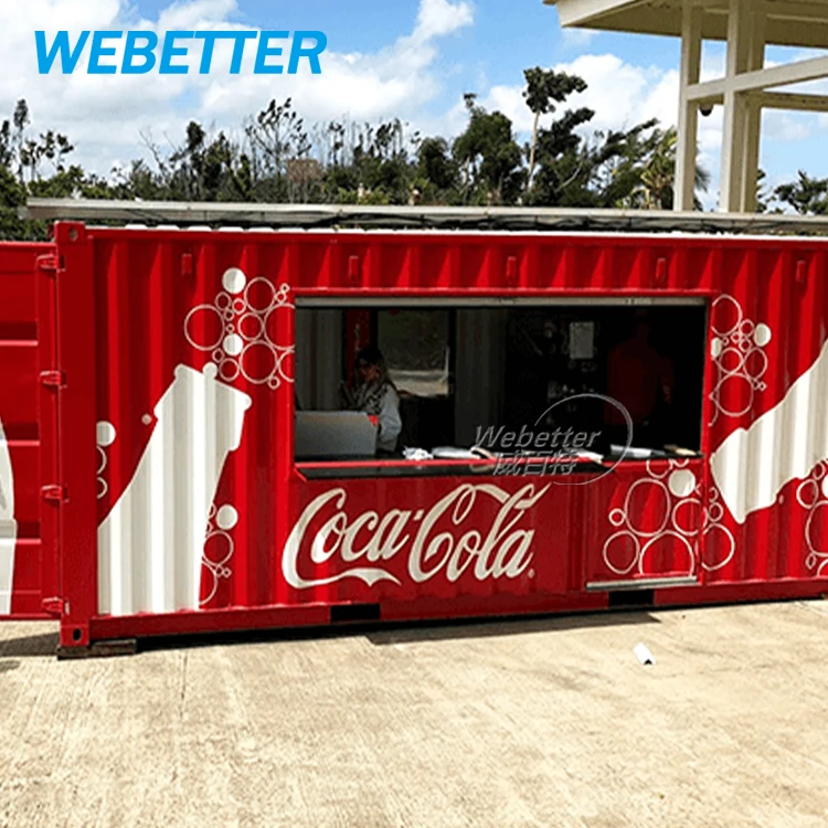 WEBETTER Prefab Restaurant Modular Container Fast Food 20ft 40ft Steel Structural Container Cafe Kitchen Restaurant