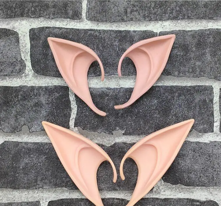 10cm 12cm Halloween Latex Elf Ears Light Skin Dark Cosplay Props